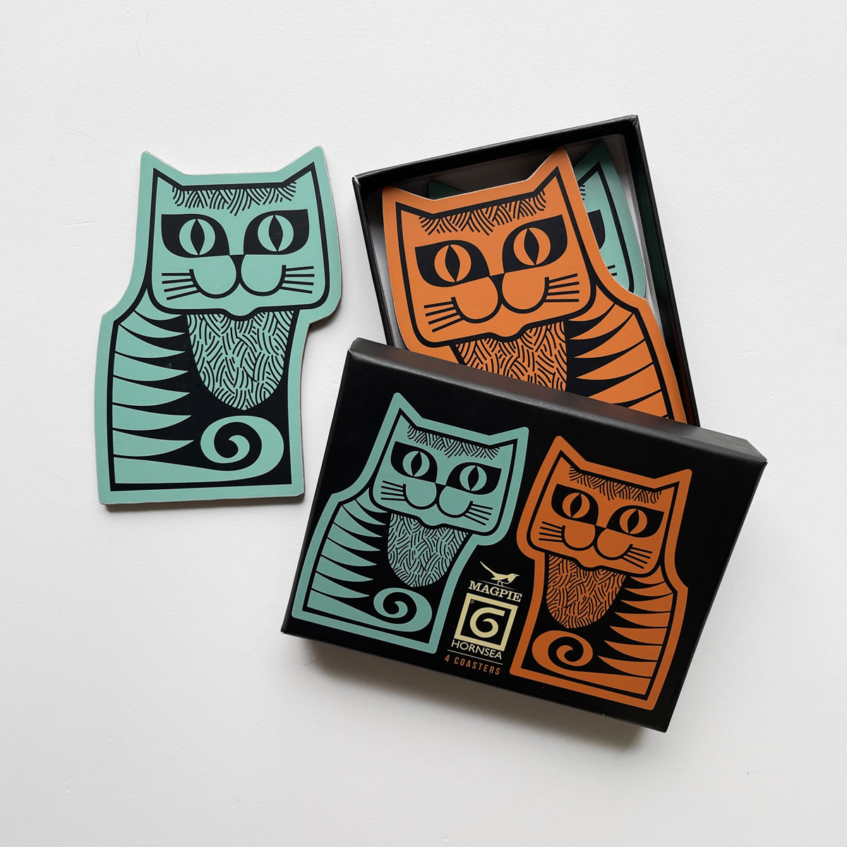 HORNSEA CAT COASTER SET