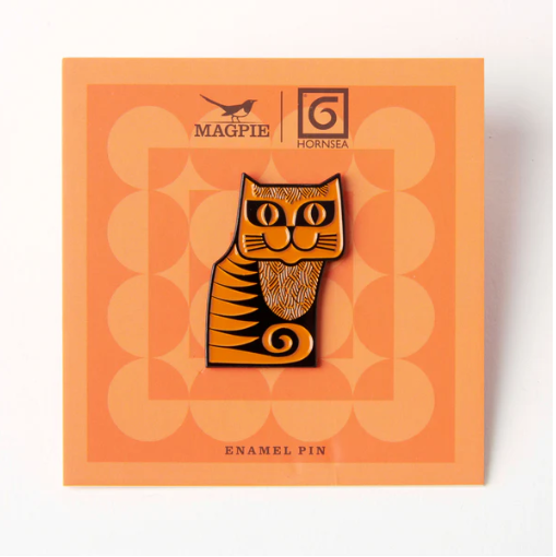 HORNSEA CAT ENAMEL PIN