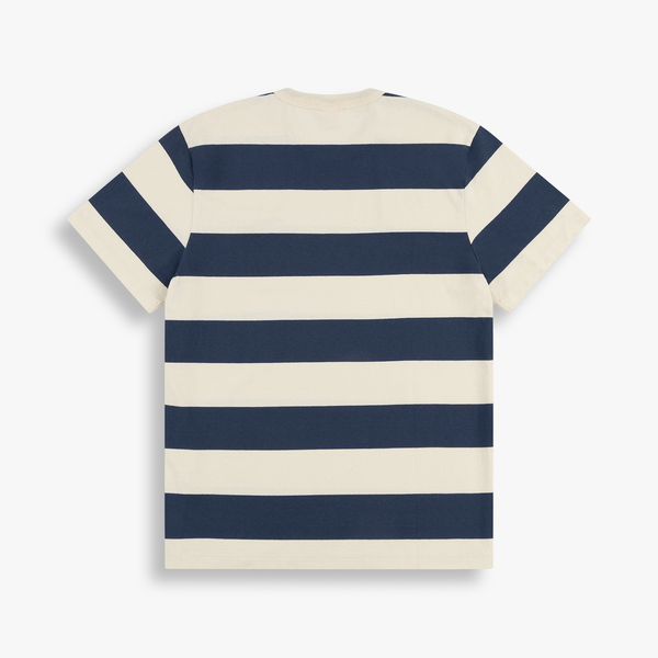 トップス Butcher products BORDER TEE Navy x White 7.5oz Cotton Long-Sleeved Crew Neck Border Tee IHTB09-BLK
