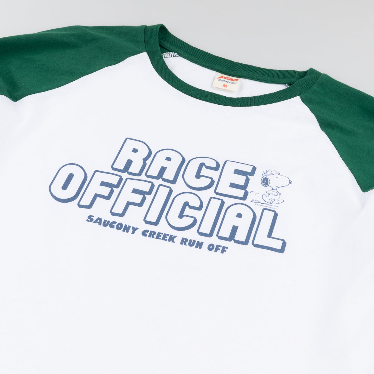Snoopy Race Official baseball raglan