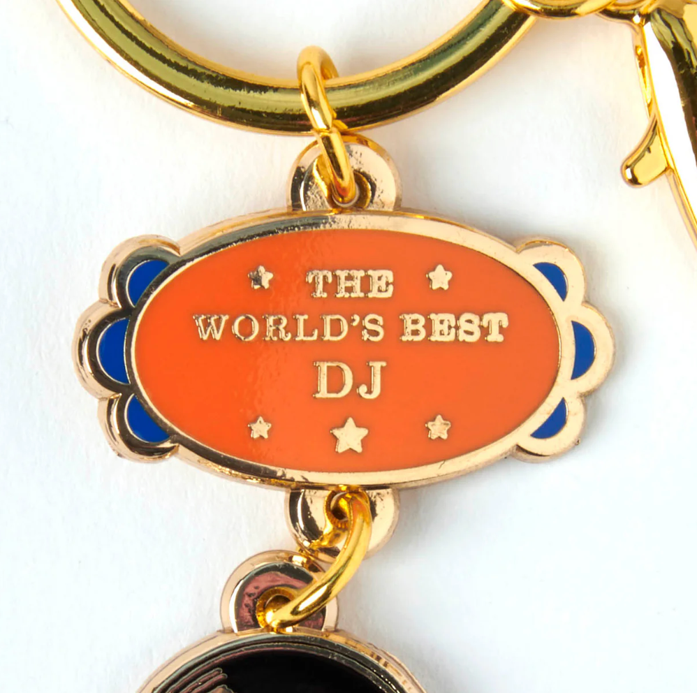 PEANUTS WORLDS BEST DJ KEYRING