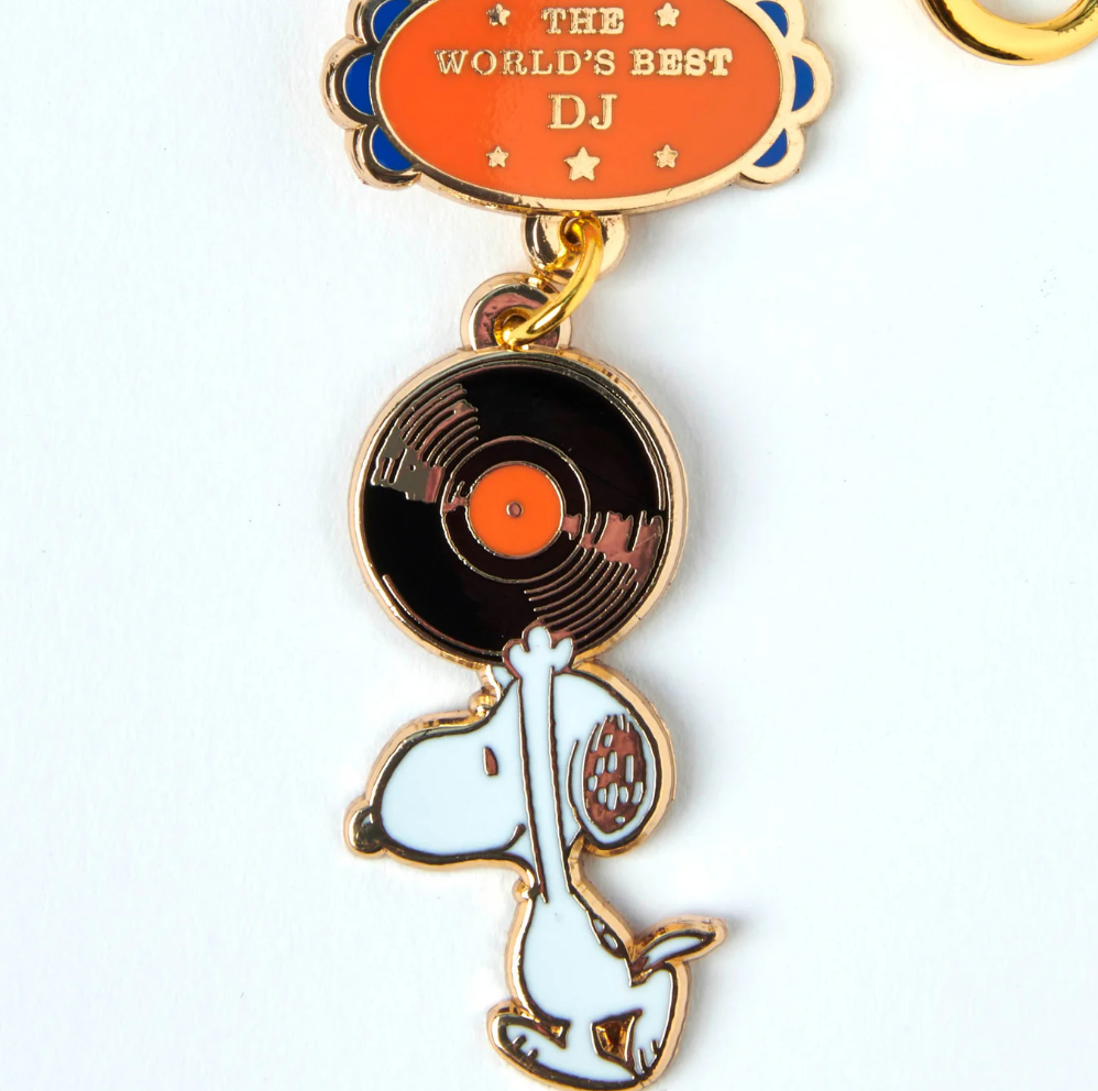 PEANUTS WORLDS BEST DJ KEYRING