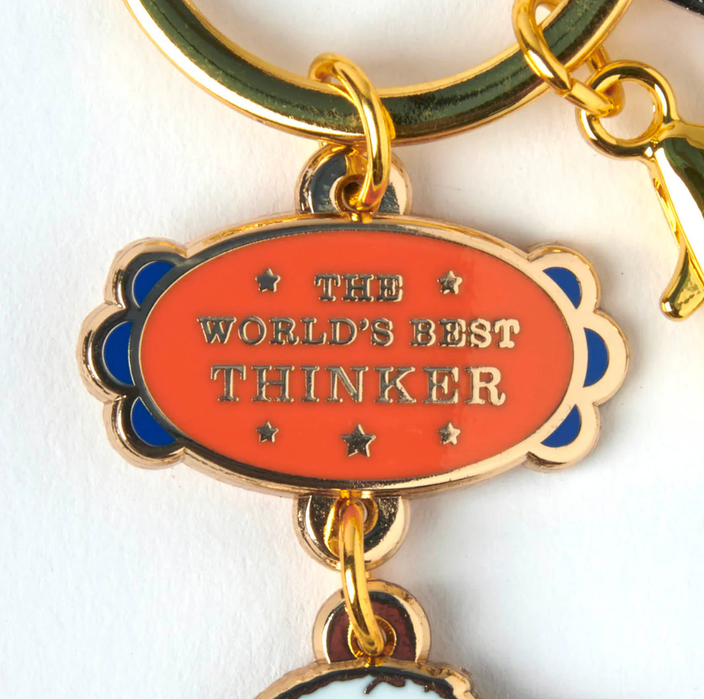 PEANUTS WORLDS BEST THINKER KEYRING