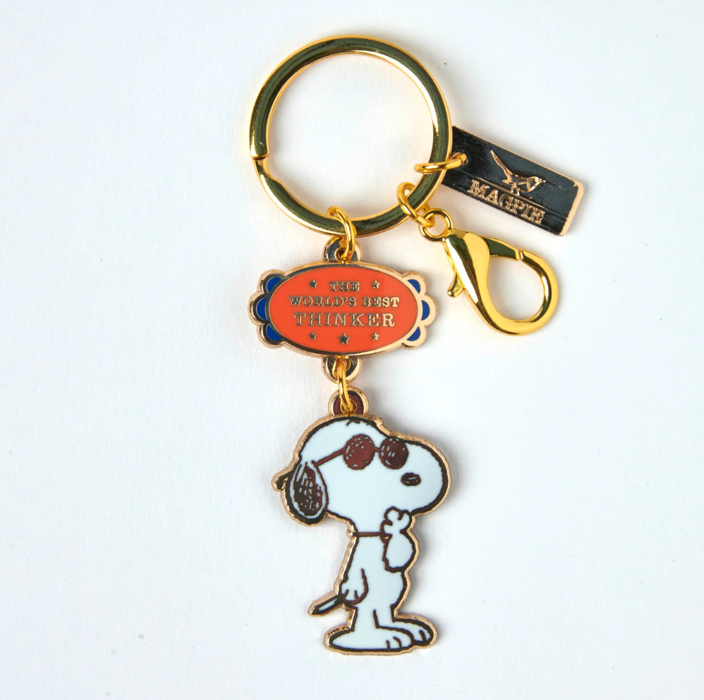 PEANUTS WORLDS BEST THINKER KEYRING