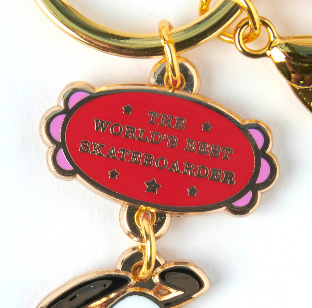 PEANUTS WORLDS BEST SKATEBOARDER KEYRING