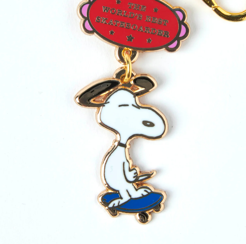 PEANUTS WORLDS BEST SKATEBOARDER KEYRING