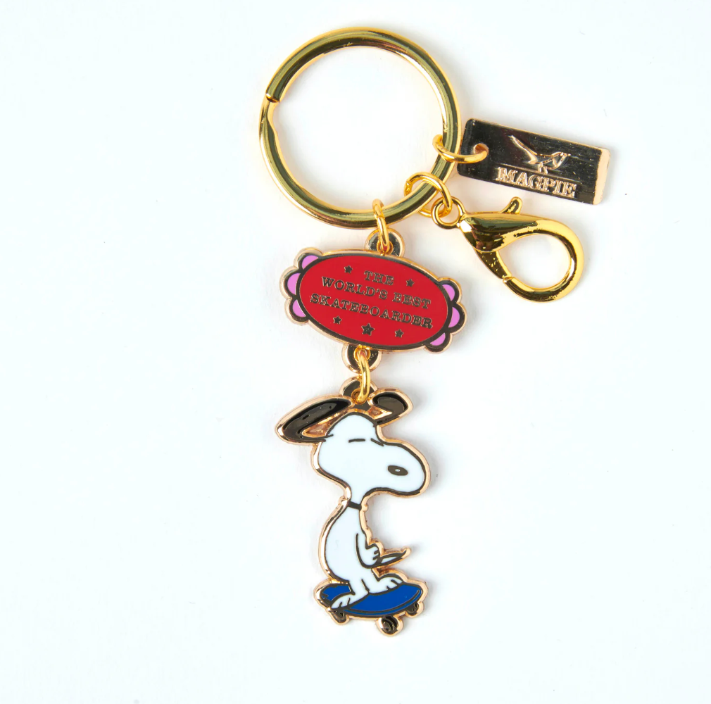 PEANUTS WORLDS BEST SKATEBOARDER KEYRING